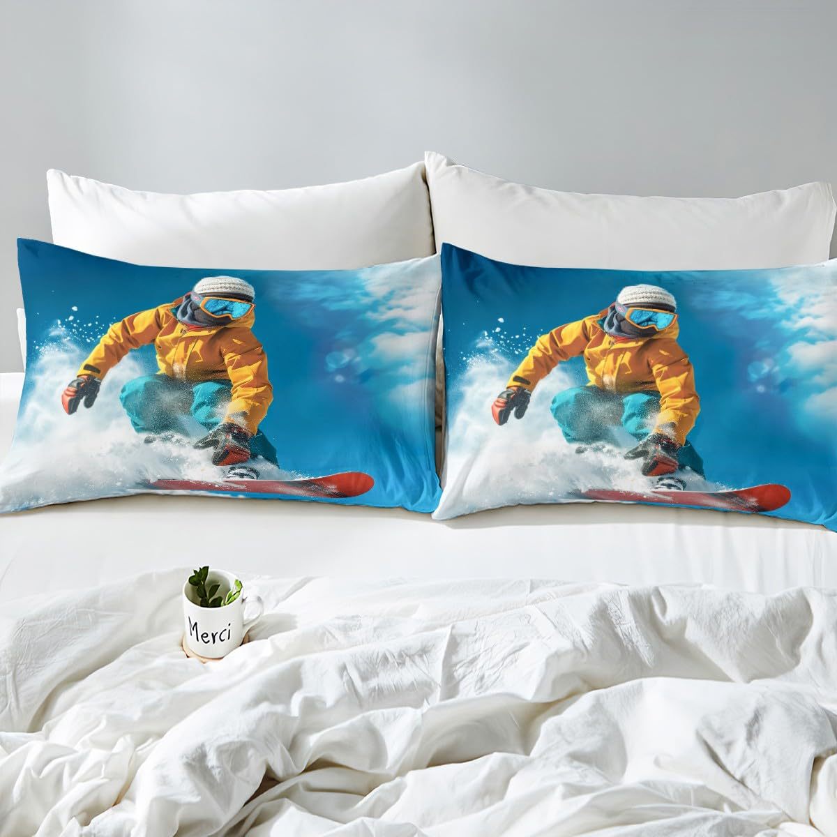 Esquí extremo transfronterizo de tres piezas cubierta de edredón impresa digital ropa de cama set cubierta de cama Amazon al por mayor