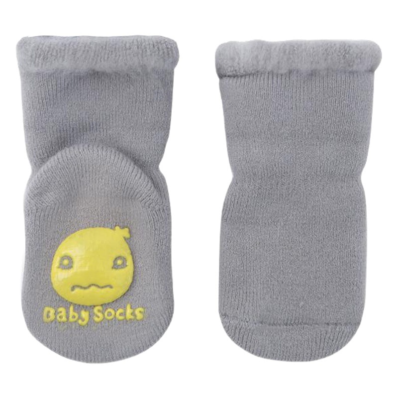 20 años nuevos calcetines para bebés Otoño e Invierno engrosados forrados con forro polar calcetines cálidos para bebés Calcetines antideslizantes para niños pequeños