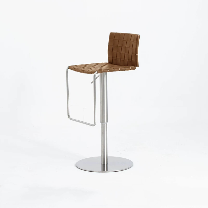 Bar Chair, Home Adjustable Bar Chair, Woven High Stool, Bar Stool, High Stool with Backrest, Bar Chair, Island Chair