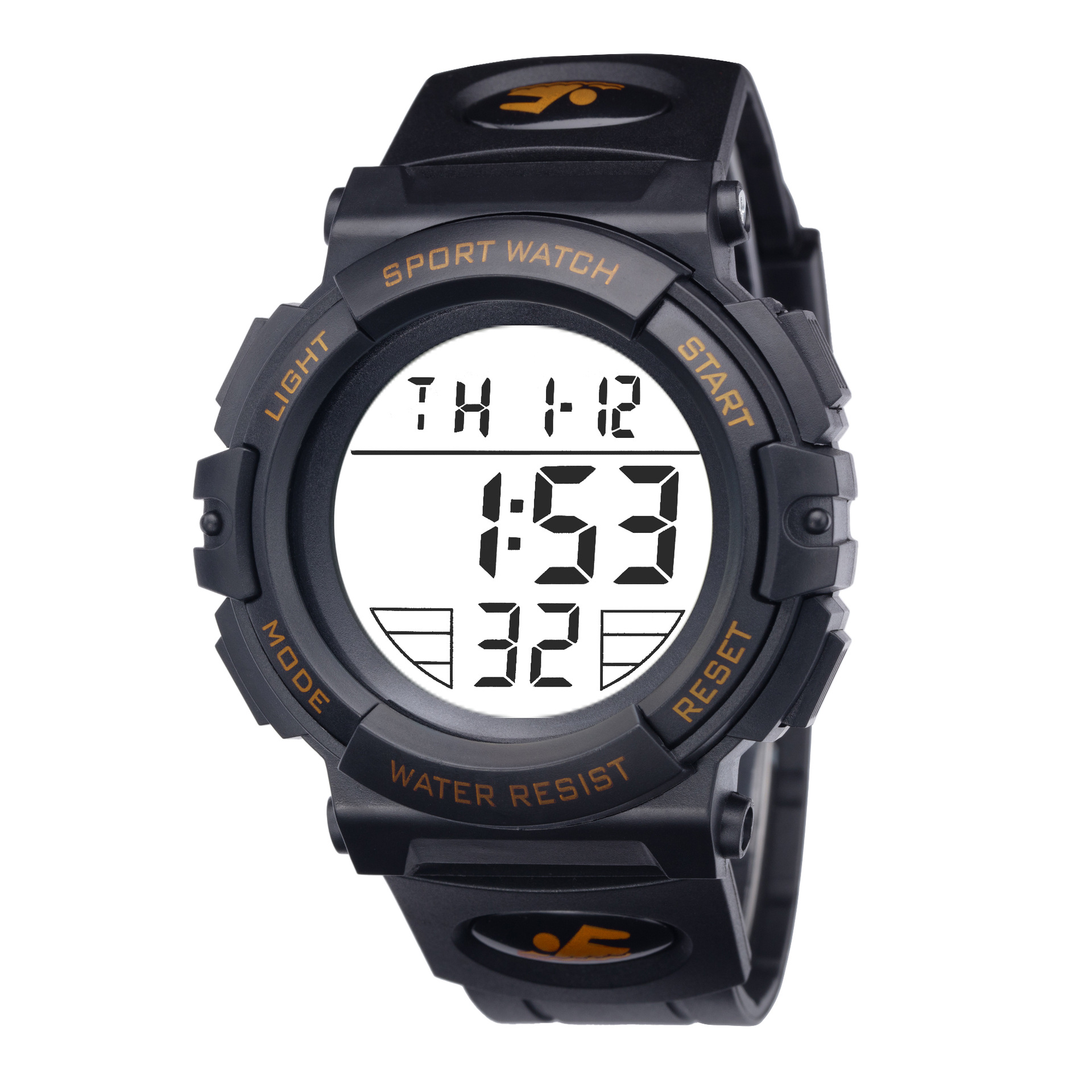 Reloj electrónico popular de Amazon para hombre con esfera grande, estilo deportivo, cronometraje multifunción, reloj para estudiantes al aire libre, venta al por mayor