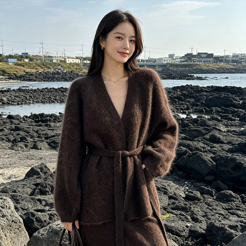 【Cloudy Softness】Cashmere Blend Brushed Lazy Gentle Knit Cardigan Top Lightweight Warm Coat for Women 【Cloudy Softness】Cashmere Blend Brushed Lazy Gentle Knit Cardigan Top Lightweight Warm Coat for Women