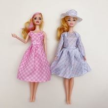 跨境新款6分娃衣30厘米芭芘换装衣时尚帽子套装街拍礼服休闲套装