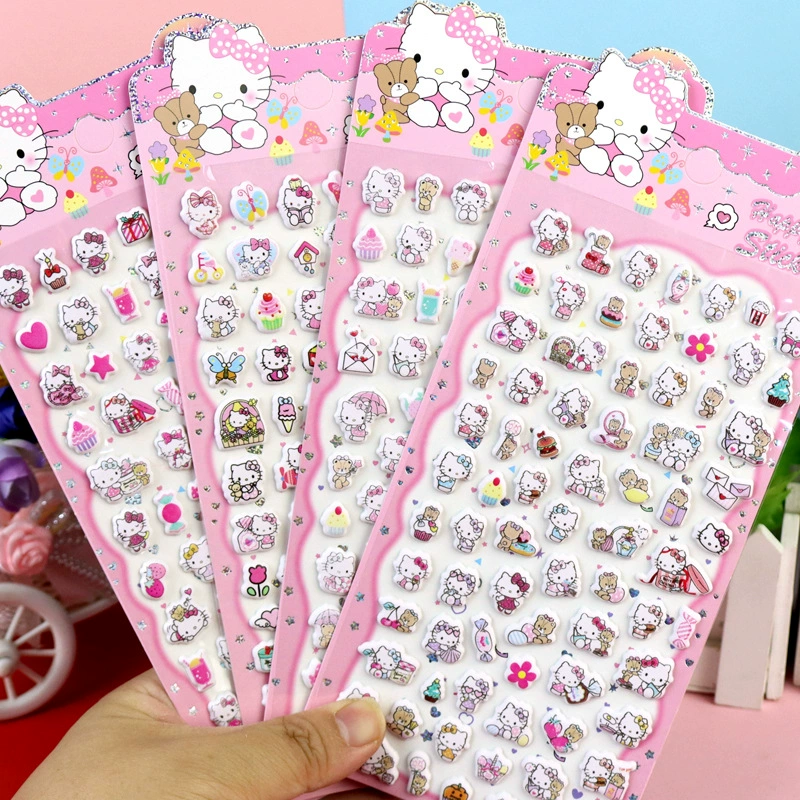 Sanrio, детский мультяшный динозавр, наклейка, панда