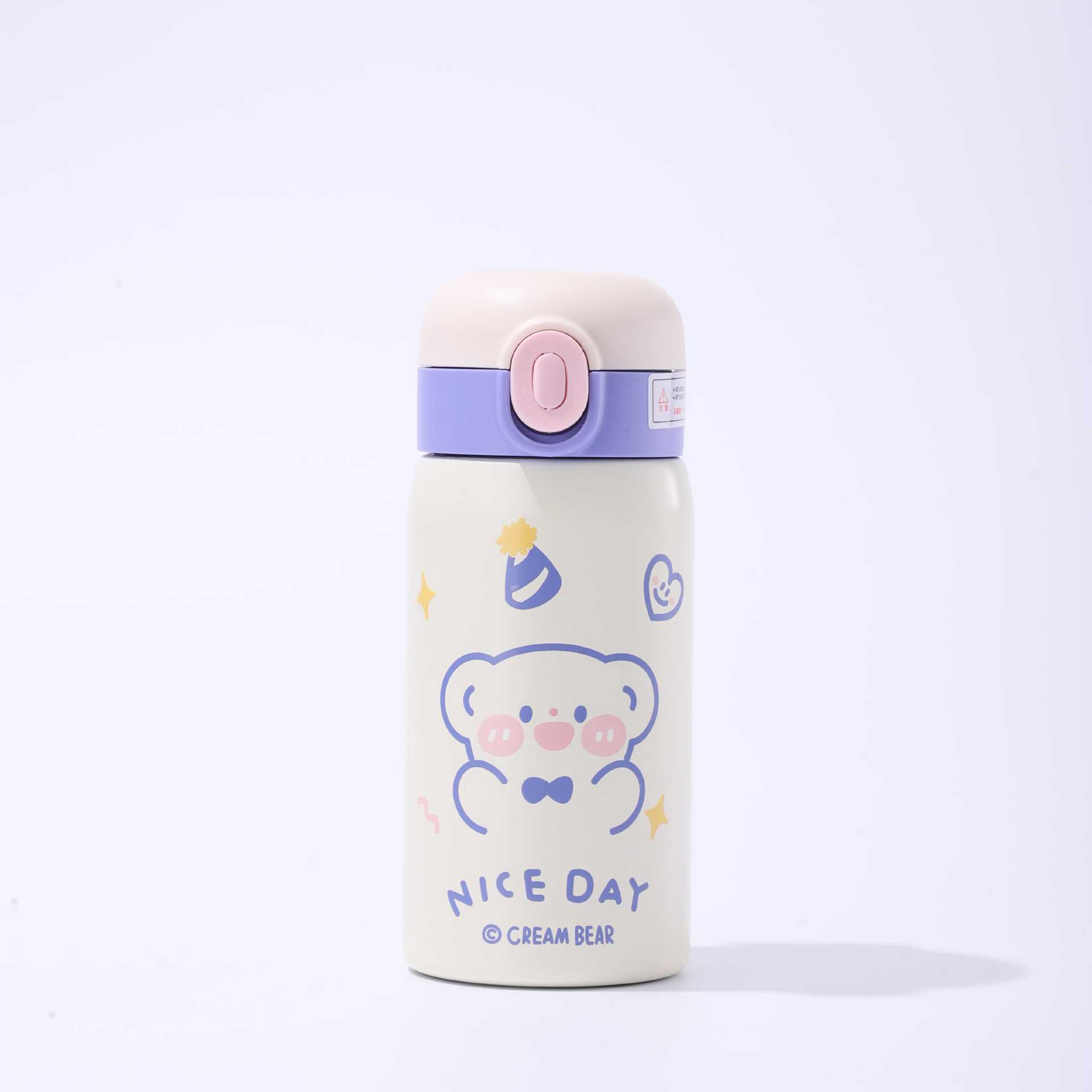 cubierta rebotante transparente taza de paja caliente de dibujos animados portátil mini taza de guisante taza de regalo impresa logotipo