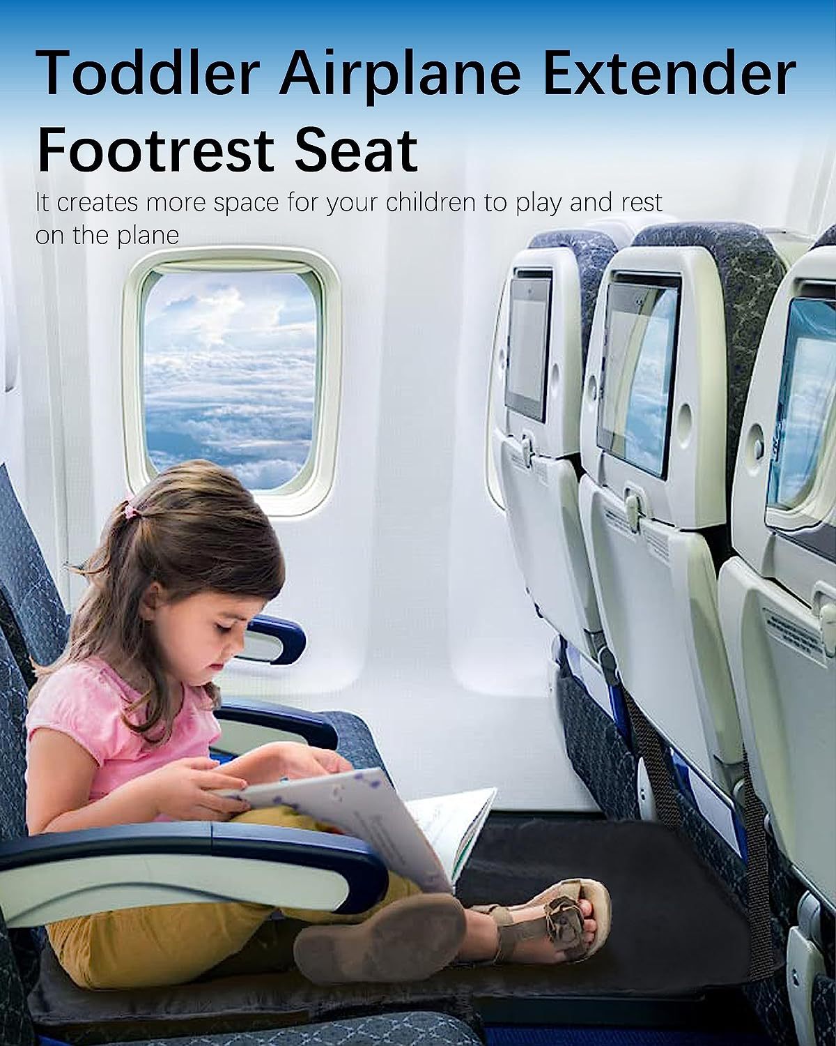 Children's aircraft seat extender portable toddler aircraft travel bed children's aircraft pedal factory straight hair
