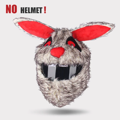 Dəbilqə (Kaska) aksesuarları — full helmet plush cartoon personality - devil-bunny