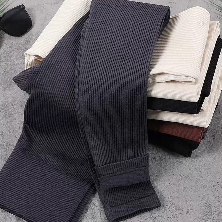 Ribbed yoga pants, knitted, solid color, high-waisted, tight-fitting, hip-lifting, skin-friendly, seamless, stretchy, long pants for fitness and sports, cross-border Ribbed yoga pants, knitted, solid color, high-waisted, tight-fitting, hip-lifting, skin-friendly, seamless, stretchy, long pants for fitness and sports, cross-border
