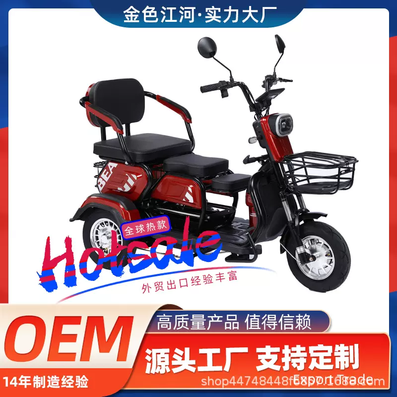 炫酷三轮电动车外贸 批发专用成年家用老年人代步车电动三轮车