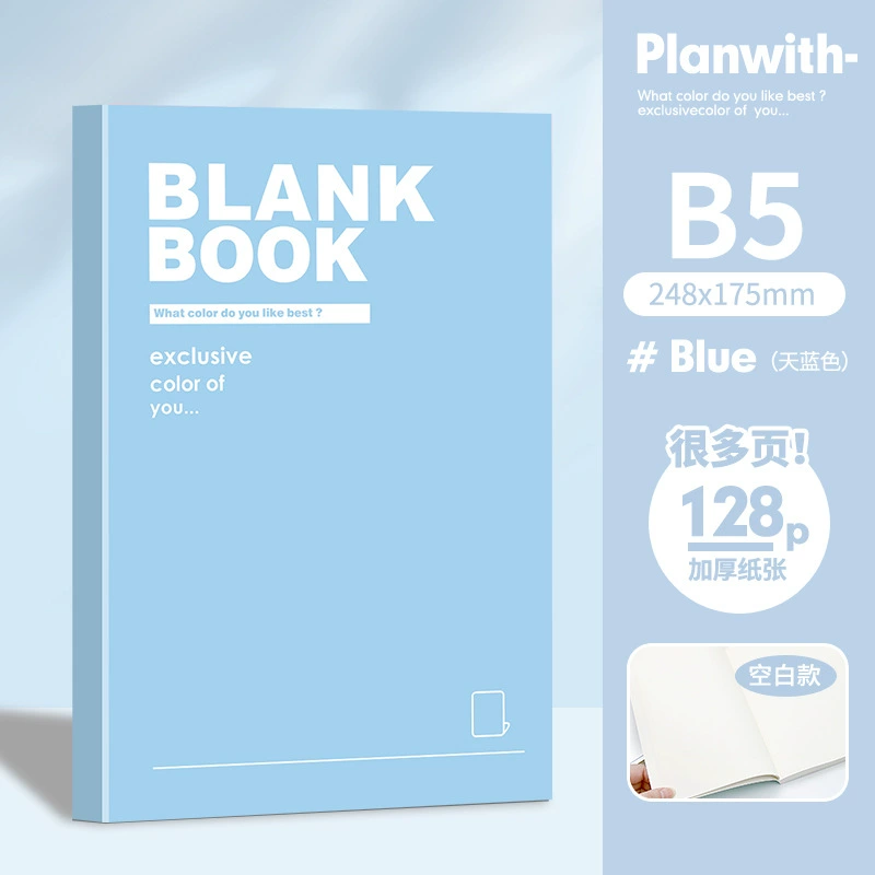 Notebook for Elementary Students, 128 Pages, A5/B5 Options, Thick Paper, Pastel Covers