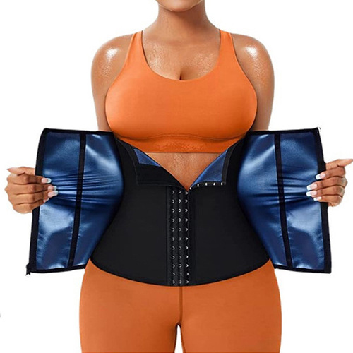 Cross-border tight-fitting tummy-tightening waist-shaping breasted sweat belt fitness belt postpartum belt restraint belt