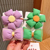 Hair accessory with bow, cloth, hair rope, hairgrip, flowered, no hair damage