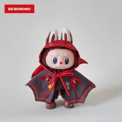 labubu搪胶娃衣吸血鬼小恶魔一代三代拉布布站立毛绒公仔坐坐衣服
