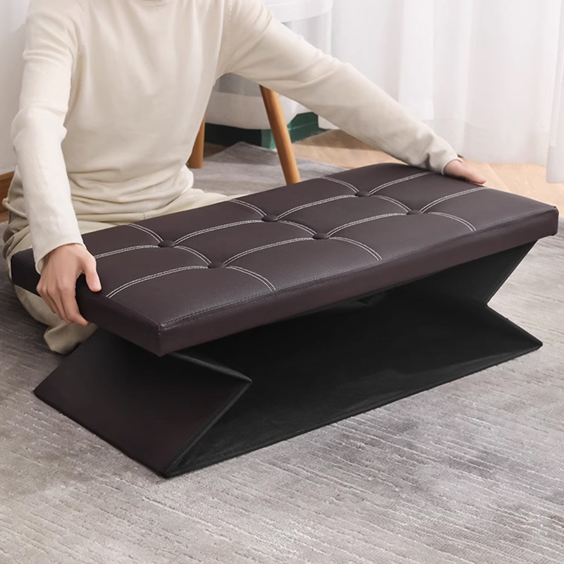 [커피색 가죽 모델] 76*38*38