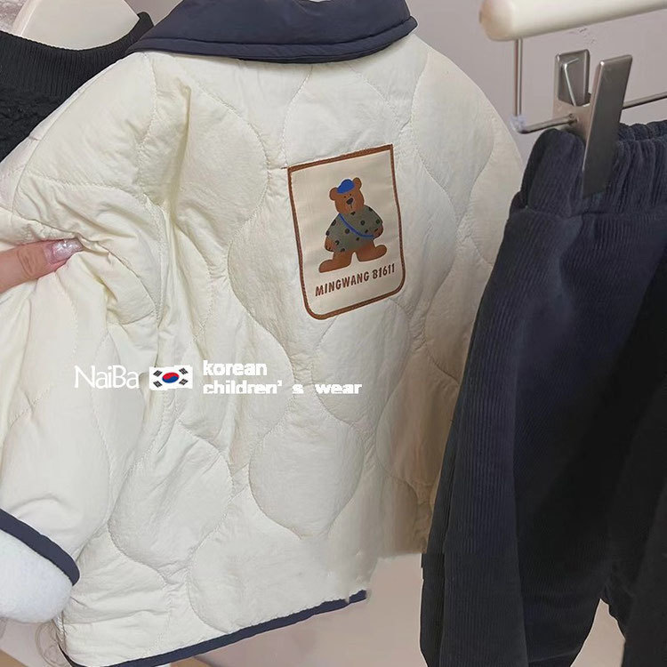 韩国童装男女童棉服秋冬季2025新款时髦洋气保暖儿童夹棉外套棉衣|undefined