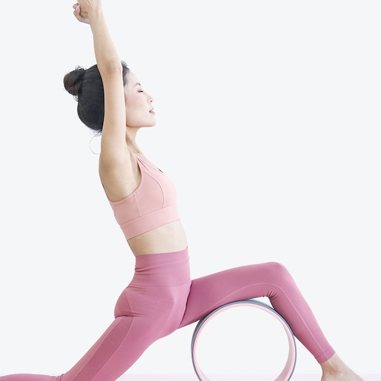 새로운 TPE 인쇄 요가 휠 홈 미끄럼 방지 피트니스 슬리밍 제품 방수 충격 흡수 요가 보조