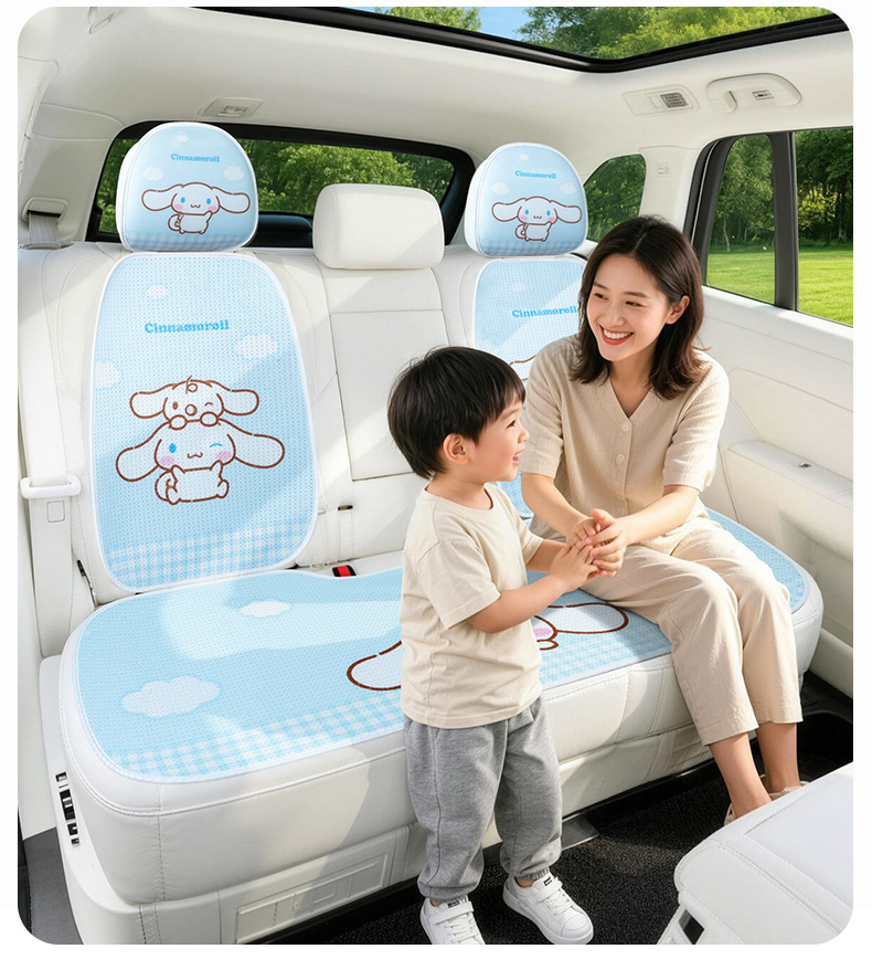 Summer Breathable Car Seat Cushion, Suitable for All Seasons, Cute Cartoon Seat Cover, Summer Cooling Pad, Ice Pad, Women's Car Seat Cushion