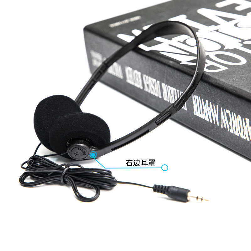 Cross-border aviation headset 3.5mm wired headset ear Net training office headset factory spot Cross-border aviation headset 3.5mm wired headset ear Net training office headset factory spot