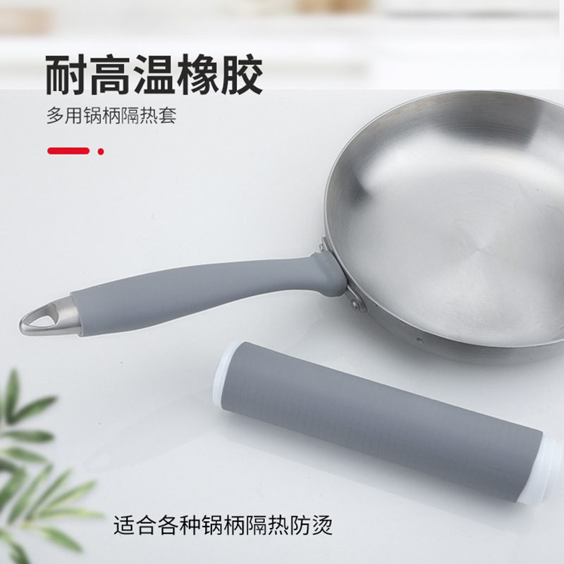 Mango de wok, cubierta de aislamiento térmico, olla de hierro hecha a mano, cubierta de goma antiescaldado, cubierta de mango de olla de acero inoxidable para el hogar, cubierta de mango de olla de leche para freír image 3