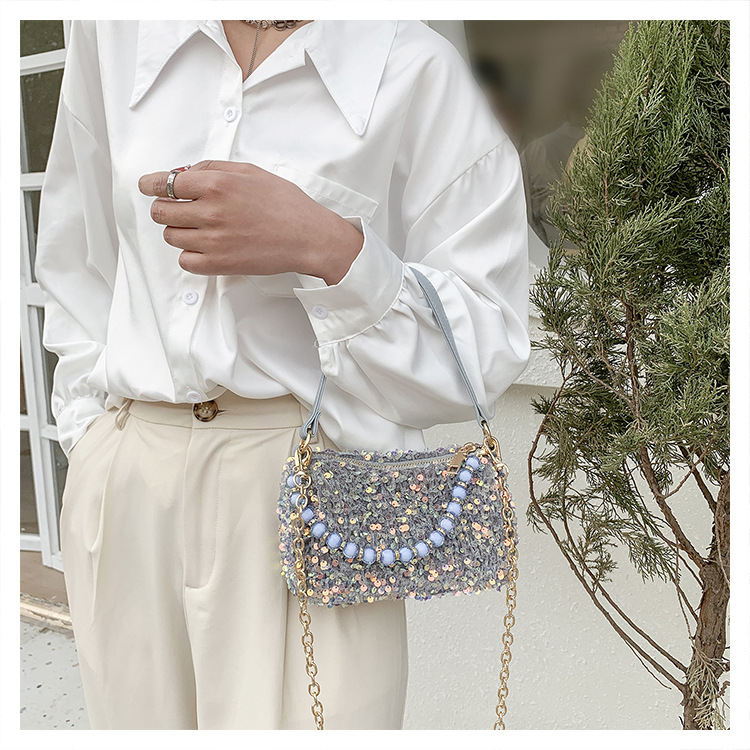 Fashion Sequined Chain Shoulder Messenger Portable Bag Wholesale display picture 5