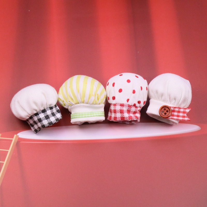 13cm Doll Chef Hat Cute Chef Hat Plush Toy Doll Decoration Headgear