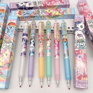 Cartoon Pony Polly Blind Box Pen Student Writing Smooth Metal Pen Holder Gel Pen Black Signature Pen Source