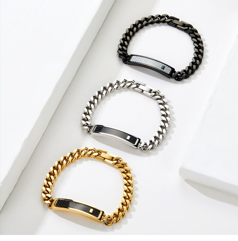 304 Stainless Steel Simple Style Plating Geometric Bracelets display picture 3