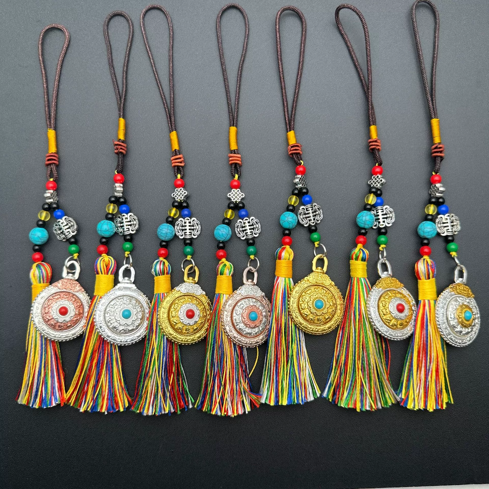 Double-sided ethnic pendant, accessory, Chinese horoscope, ethnic style