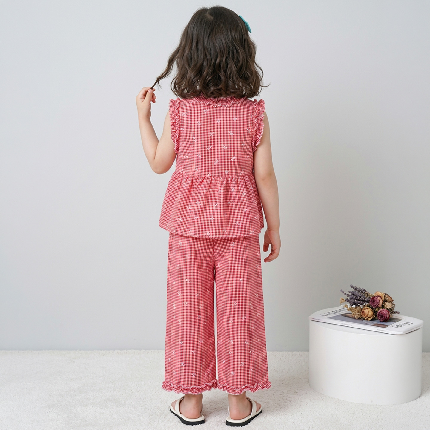 Trajes de niñas de verano nuevos chalecos de encaje de niñas de verano de dos piezas de niñas pantalones de ropa infantil al por mayor