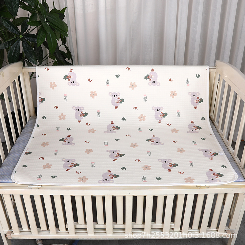 Whole Bed Diaphragm Pad Combed Cotton Cotton Breathable Waterproof Non-Slip Fixing Belt Washable Baby Large Size Diaphragm Pad