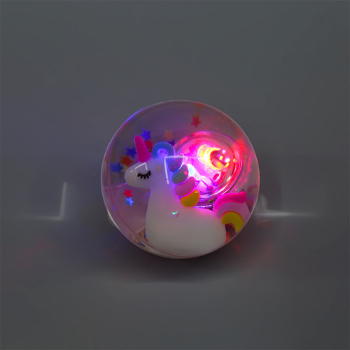 Shining Crystal Ball Flashing Children's Elastic Ball Bouncy Ball Kindergarten Kids Baby Toys Ball Category Jumping Ball