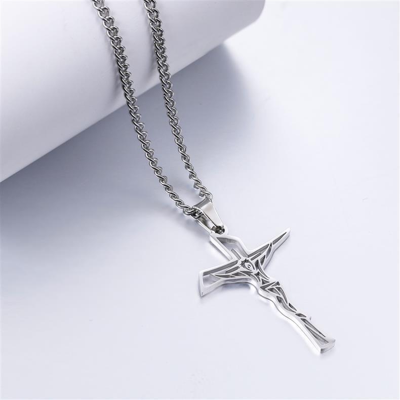 EJC Stainless Steel Crucifix Necklace - Image 4