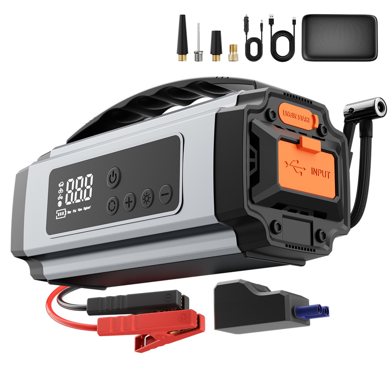 Car Air Pump, Car Tire Electric Inflator, All-In-One Inflator and Power Bank, Car Emergency Starting Power Supply Car Air Pump, Car Tire Electric Inflator, All-In-One Inflator and Power Bank, Car Emergency Starting Power Supply