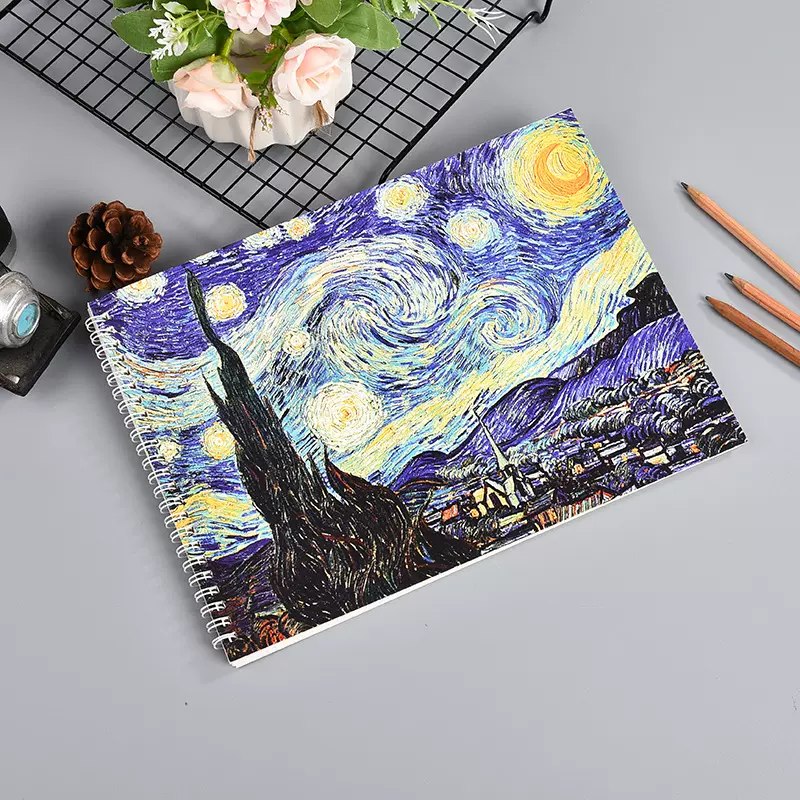 美术绘画线圈本定制加厚可撕空白素描本学生涂鸦画画素描线圈本子