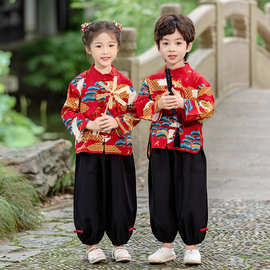 儿童汉服中秋国庆表演服幼儿园感装古装中国风合唱唐装演出服