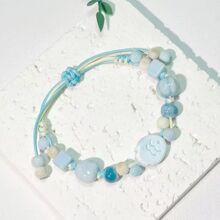 景德镇陶瓷手串新中式简约陶瓷手链学生藏式手编绳摆摊饰品精品店