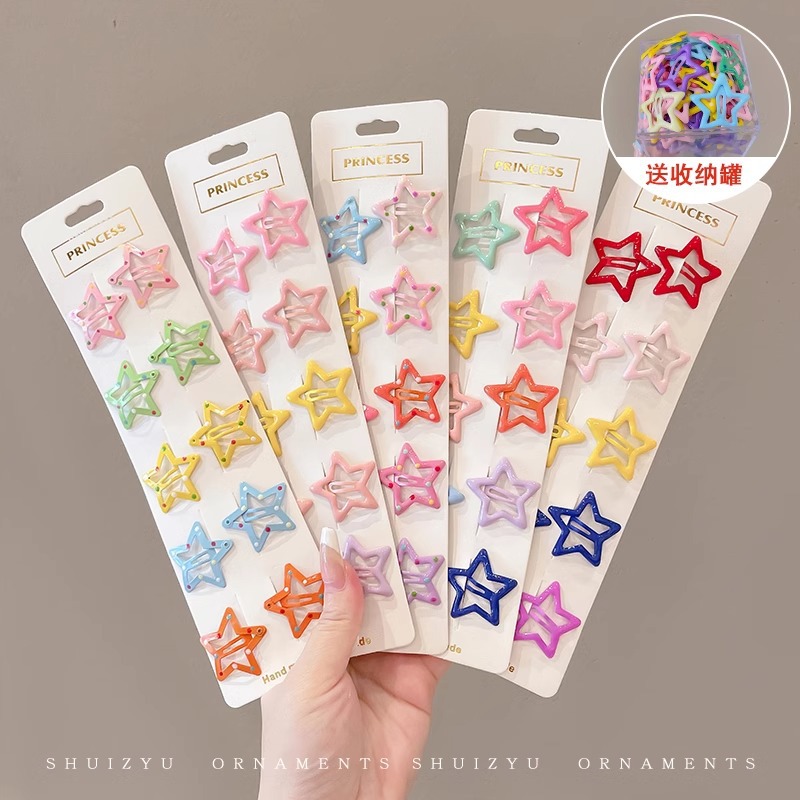 Linda estrella y2g horquilla hembra clip lateral flequillo BB clip horquilla para niños dopamina clip de color tocado