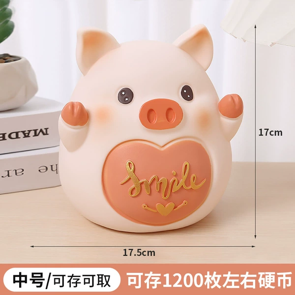 New medium smile piggy-can be deposited and withdrawn⚑