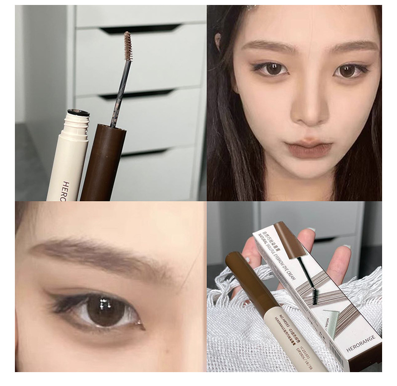 HERORANG's natural and ingenious eyebrow dyeing cream makes each eyebrow distinct and naturally three-dimensional. Wild eyebrows are long-lasting and less likely to smudge across borders undefined