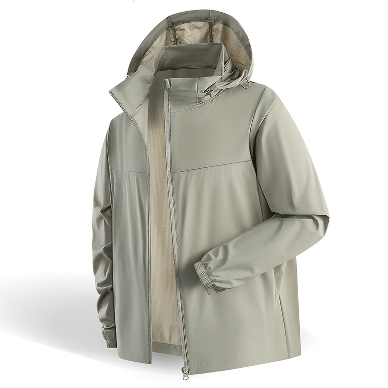 Cross-Border Summer New Style Anti-Uv Long-Sleeve Ice Silk Fishing Hooded Jacket Men's Cool Sun Protection Clothing Group Purchase Second Batch