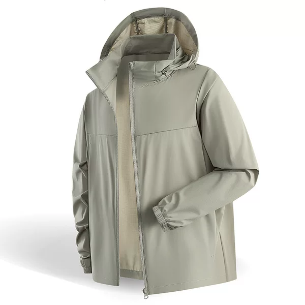 Cross-Border Summer New Style Anti-Uv Long-Sleeve Ice Silk Fishing Hooded Jacket Men's Cool Sun Protection Clothing Group Purchase Second Batch
