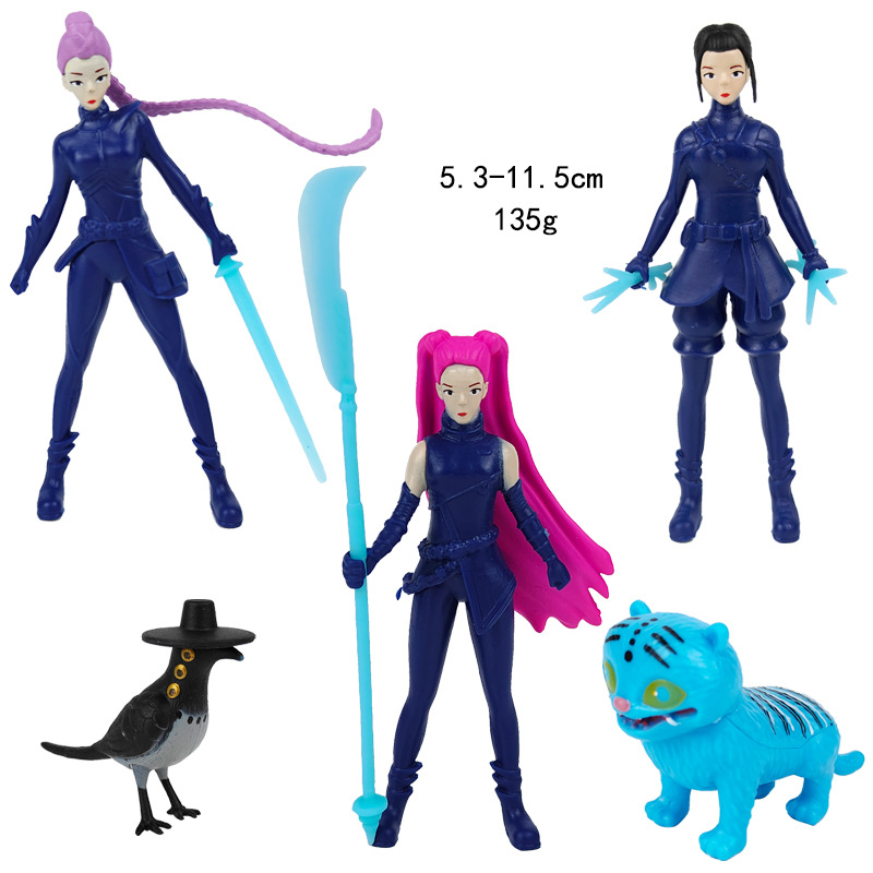跨境新品猎魔女团老虎手办明星系列周边游戏公仔玩偶模型桌面摆件