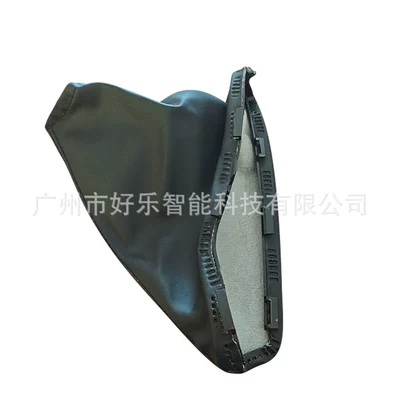 Suitable for Land Rover Freelander 2 2008-2012 Automatic Gear Shift Knob Dust Cover Gear Lever Shift Cover (Cab and accessories) - sk-landrover12-black-leather-and-black-wire-single-handbrake-cover-only-left-hand-drive
