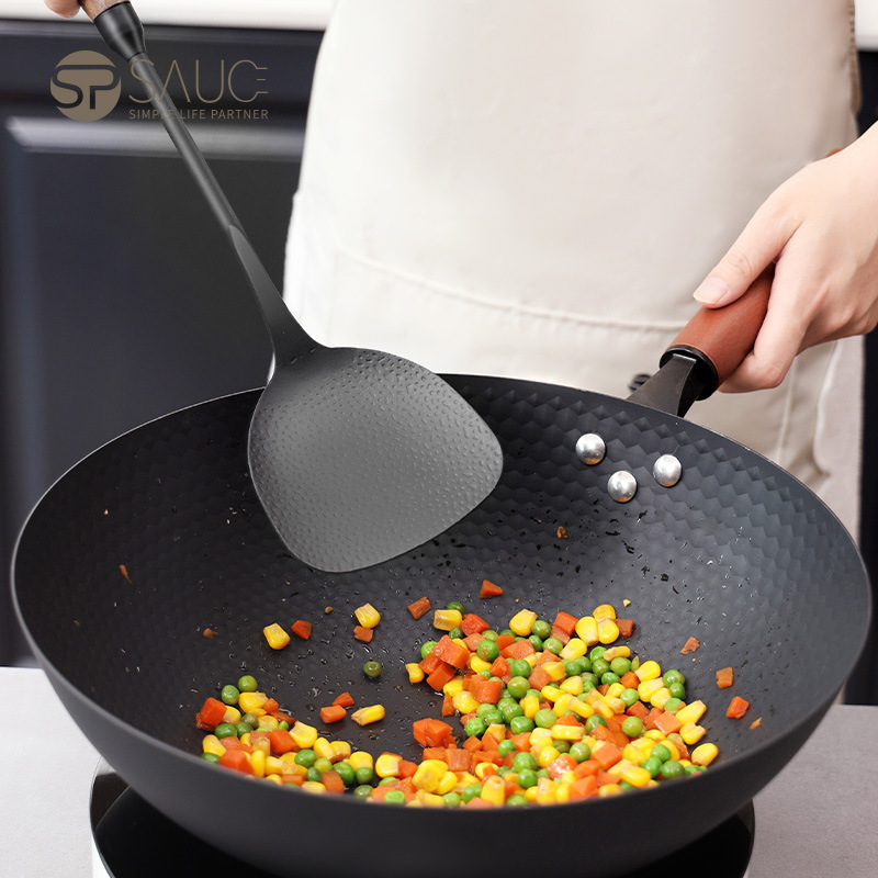 Sp sauce Чугунная лопатка Домашняя деревянная ручка