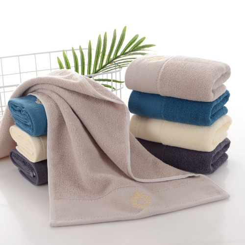 Wholesale five-star hotel towels pure cotton absorbent and lint-free household face towels thickened face towels with logo