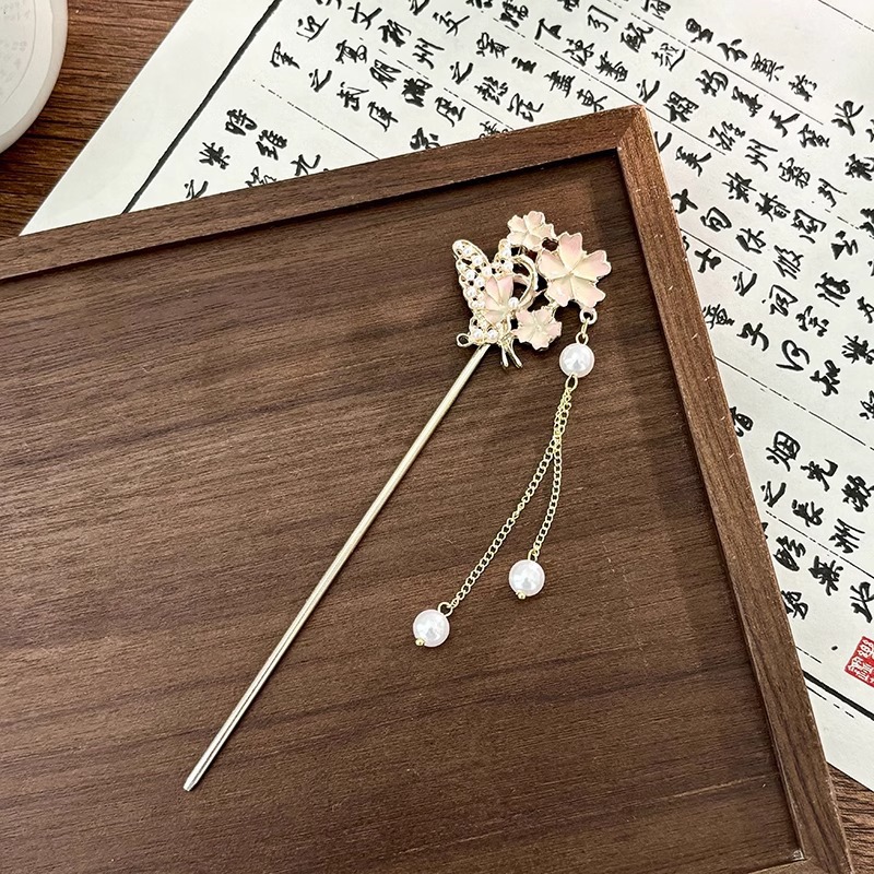 Nuevo estilo chino ropa de cabello estilo antiguo paso agitar ping pin