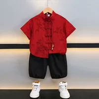 Костюм для мальчиков Hanfu Summer National Wind Children Новое китайское платье в китайском стиле