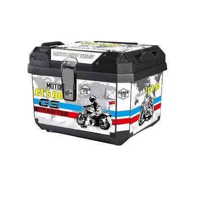 waterproof | Motorcycle trunk - huiqi-48l-white-gs-standard-version-shock-absorbing-base-tool-accessories-limited-time-discount