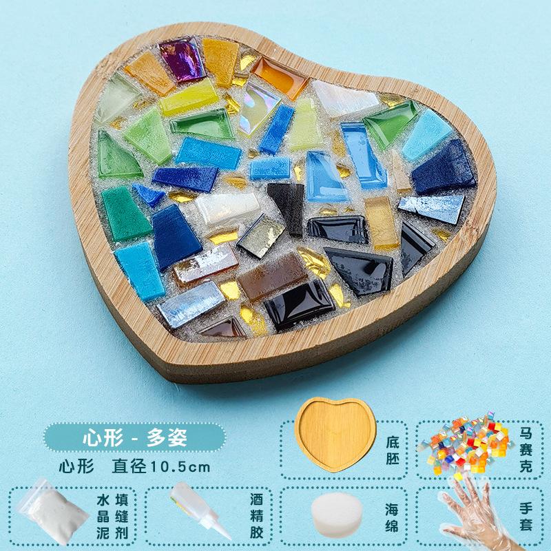 Nuevo producto bricolaje hecho a mano posavasos paquete de material mosaico padre-hijo creativo jardín de infantes pequeño regalo al por mayor juguetes educativos