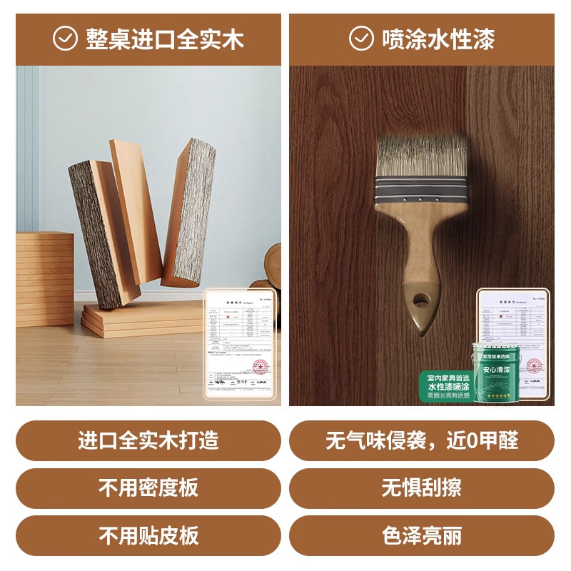 Escritorio de madera maciza, escritorio para el hogar de los estudiantes, escritorio de oficina simple doble, mesa de computadora de tira larga para sala de estar, banco de trabajo