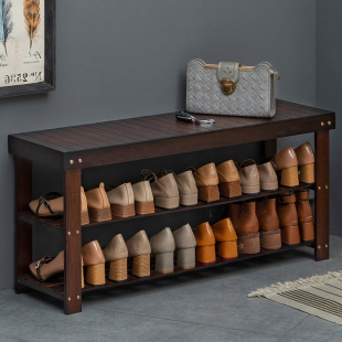 Home Entrance Porch Shoe Changing Stool Sofa Stool Sit-Down Shoe Stool Wearing Shoe Stool Integrated Shoe Cabinet Entry High-End Sense